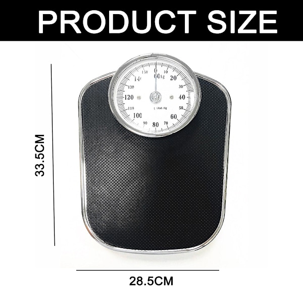 Analog vægt 160 kg sort Perel