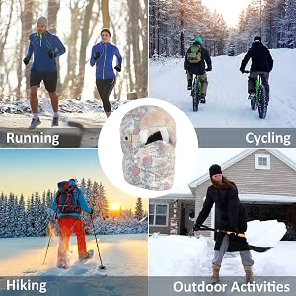 Vinter Vinter Utomhus Ridning Varm och Kall bevis Bomull Mössa Vinter Vindtät Mössa Öronskydd