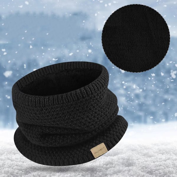 Vinter tubeskjerf, loop-skjerf, rundt skjerf, tykk fleece halsvarmer, foret, myk termisk hals, halsduk, halsvarmer for menn og kvinner,