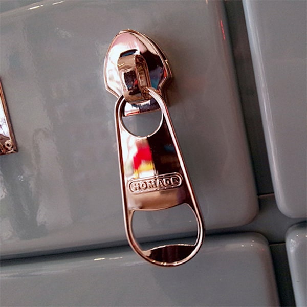 Kreativ glidelås ølflaskeåpner husholdnings rustfritt stål åpner morsomme magnetiske kjøleskapsmagneter