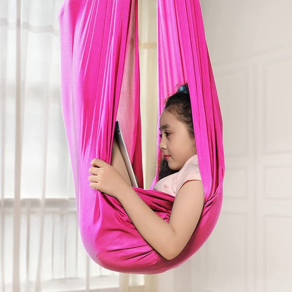 Kinder Schwingen Hengekøye, Innendørs Huske Elastisk Cuddle Hammock Sensory Swing Ideell for, Asperger og sensorisk integrasjon samt