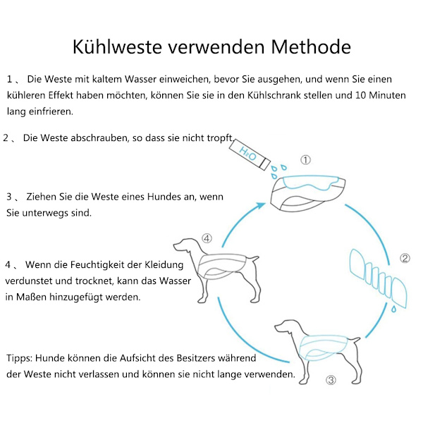 Hunde Kølevest Åndbar Mesh Hundejakke Sommer Kølig og Komfortabel Hundefrakke Justerbar med Reflekterende Striber Kæledyrstøj Egnet til Store