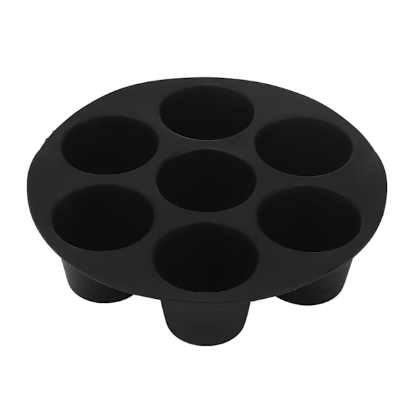 7 Hulls Silikon Muffinsbrett, Air Fryer Muffinsformer for Baking Cupcake Mold - Sjokoladeform Cupcake Maker (Svart)
