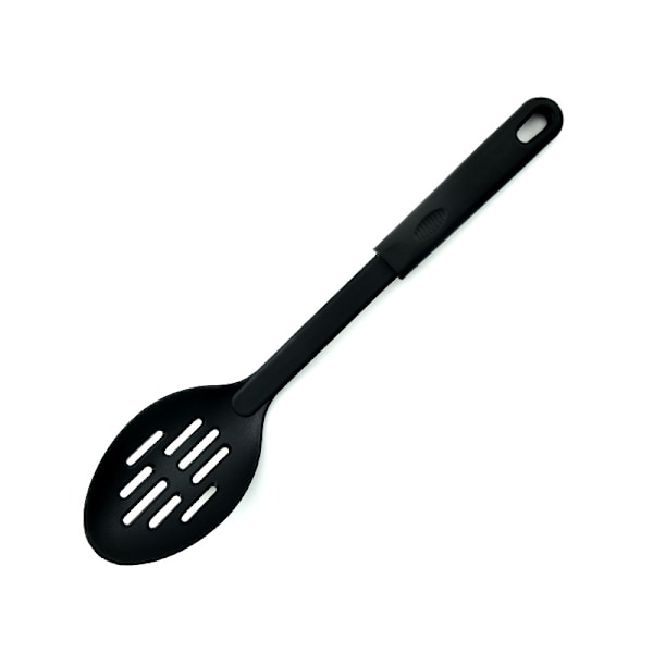 Sømløs Serie Slidseske i Silikone - 600F Varmebestandig Gummi Non-Stick Køkkenredskab til Blanding, Servering, Madlavning og Mere - (Sort)
