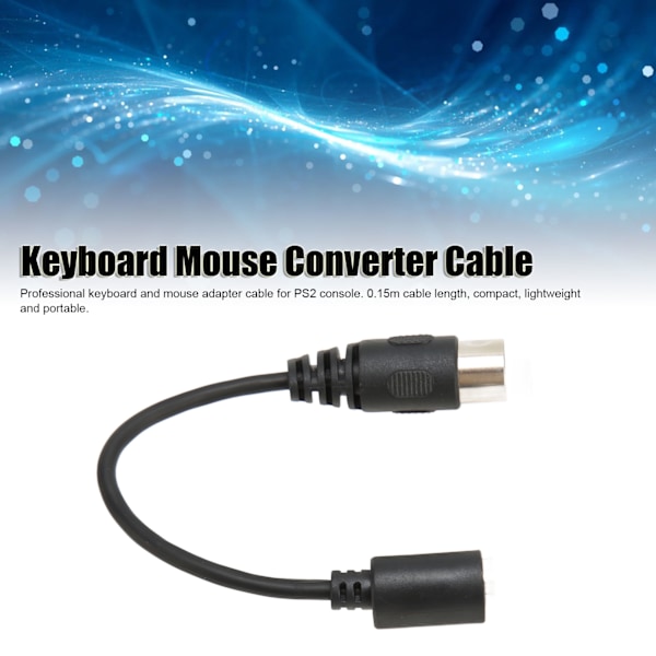 Tastatur Mus Konverter Kabel DIN 5 Pin Han til Mini DIN 6 Pin Hun Tastatur Mus Adapter Ledning til PS2 15 cm