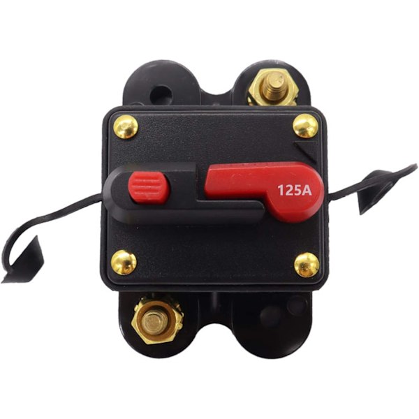 Afbryder med manuel nulstilling, 30Amp - 300Amp Vandtæt 12-24V Afbryder Nulstilling Båd Sikringsholder Audio Afbryder Inline Stereo