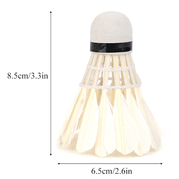 12 st/förpackning vita fjäderbadmintonbollar shuttlecocks utomhus sport träningstillbehör