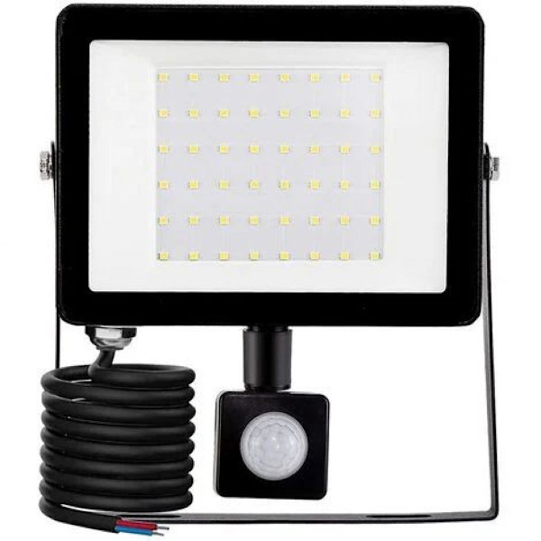Utomhus LED-strålkastare, 50W rörelsesensor, 6500K utomhus LED-strålkastare, IP66 säkerhetslampa, för trädgård, byggarbetsplats, uteplats, garage, gräsmatta, fest