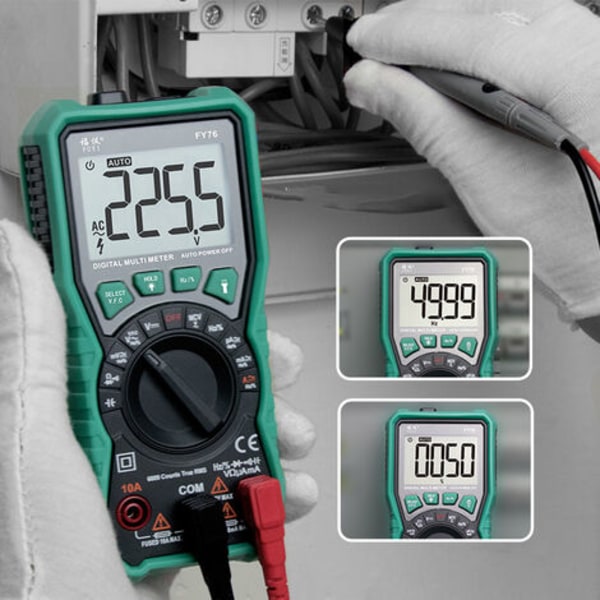 Automatisk Digital Multimeter Professionel Elektrisk Tester, Temperatur Kapacitans Spænding/Strøm Ac Dc Modstand/Frekvens Og