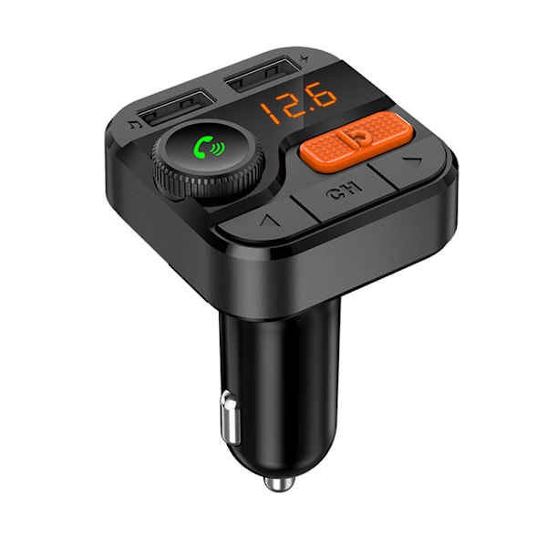 Bluetooth 5.0 Autosarja LED-digitaalinäytöllä, langaton FM-lähetin autoon, kaksois-USB-ulostulo, tukee U-levyä/SD-äänisovitinta, vastaanotin, äänikehote