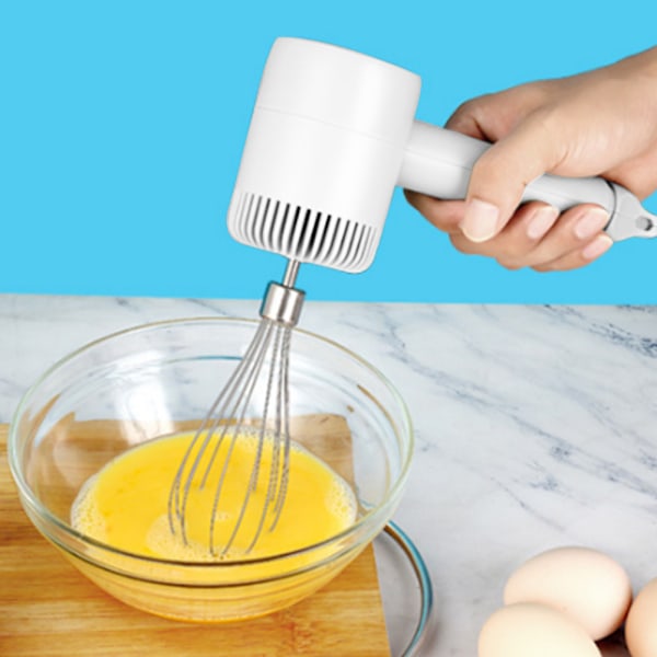 Trådlös elektrisk handmixer, 3-hastighets USB-laddningsbar handmixer för barnmat, bärbar elektrisk visp sladdlös mini handhållen mixer för ägg