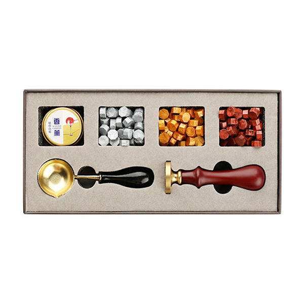 Set med vaxsigillstämplar, klassiskt vintage vaxsigillstämpelset, retrosigillstämplar Maker presentförpackning