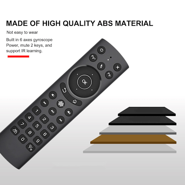 G20S PRO BT Bluetooth Stemmefjernbetjening Dual Mode 2.4G Baggrundsbelyst Stemmefjernbetjening til TV Projektor Computer G20S PRO BT