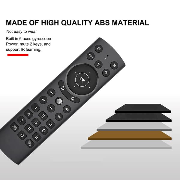 G20S PRO BT Bluetooth Stemmefjernkontroll Dobbel Modus 2.4G Bakgrunnsbelyst Stemmefjernkontroll for TV Projektor Datamaskin G20S PRO BT