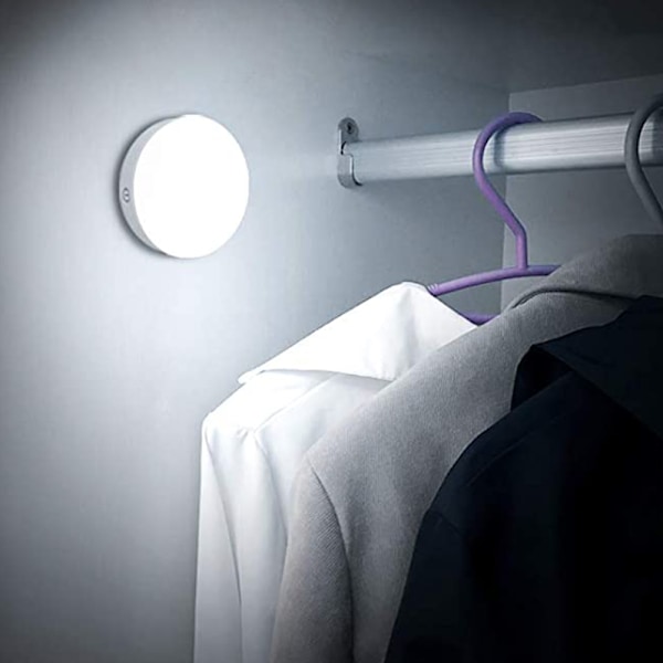 2 stk. Touch Natlamper, USB Genopladelig LED Skabslys, Kan sættes fast de fleste steder som Skabslys til Badeværelse, Soveværelse og Bordplade
