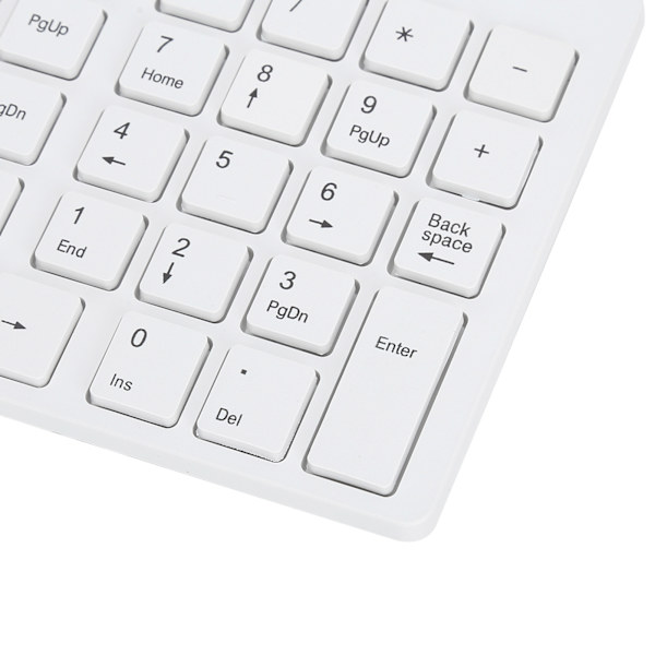 Mus och tangentbord set trådlös 10m fjärranslutning smart sleep fingerboardand mus combo för IOS/Windows/AndroidVit