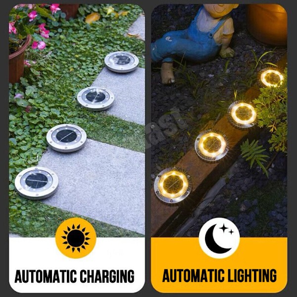 LED SOLARLYS GULVSPOT OUTDOOR IP65 HAVEBELYSNING HAVE SOLARLAMPER; 24X LED solarlys gulvspot outdoor IP70 havebelysning have