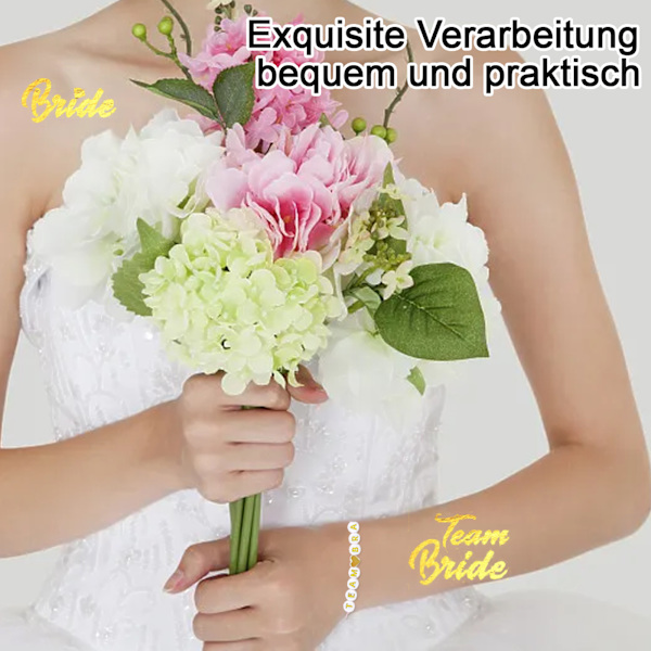 Team bride armbånd, polterabend kvinder JGA armbånd, 12 stk. team bride armbånd og 2 stk. klistermærker lavet af rosaguld til dating, kvinder