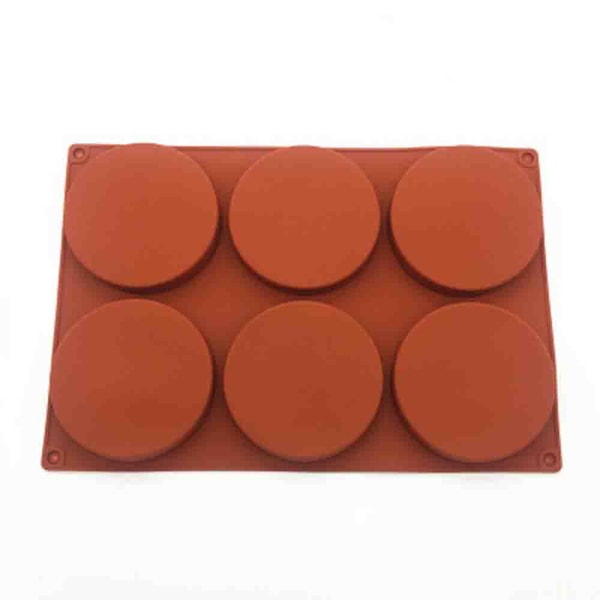 2 stk. 6 store skiver 10 cm silikone kageform chokolade dessertbageform vibrerende samme afsnit krammerulle bageværktøj