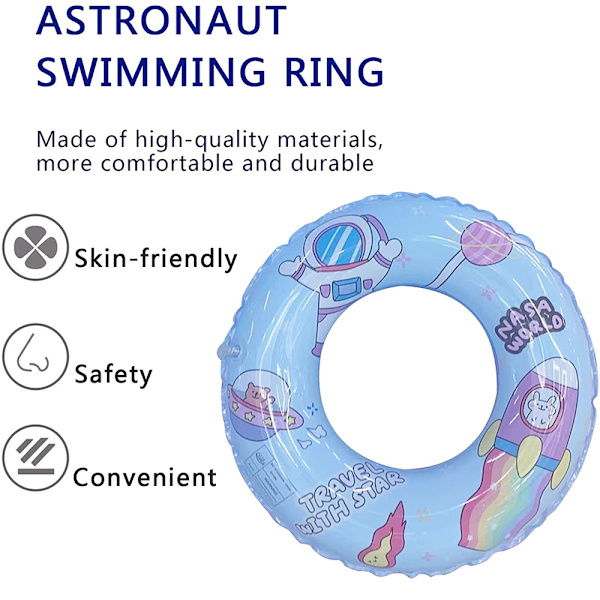 Oppblåsbar Badering, Flytende Badering med Vakkert Stjernehimmel-mønster - Oppblåsbar Ring, Passer for Barn og Voksne