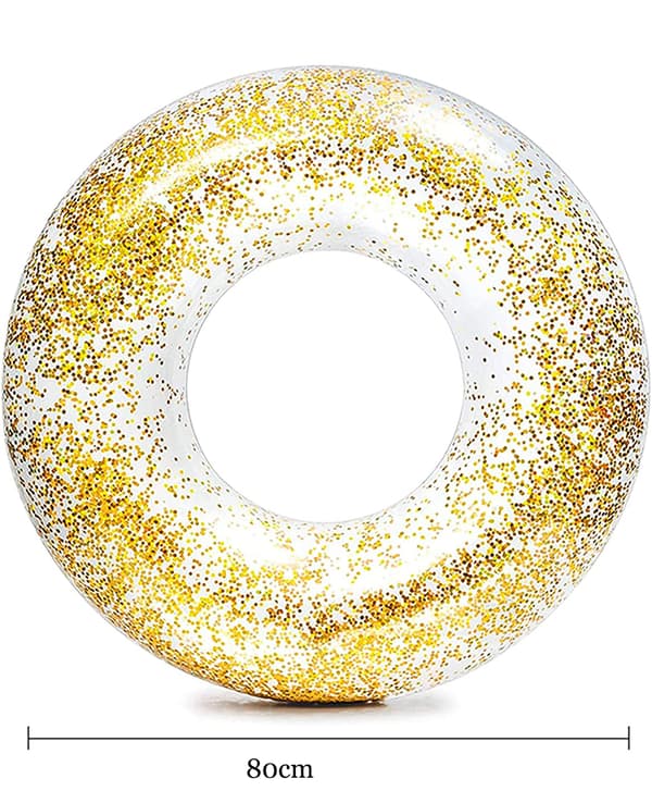 Oppustelige baderinge, glitter badering voksne