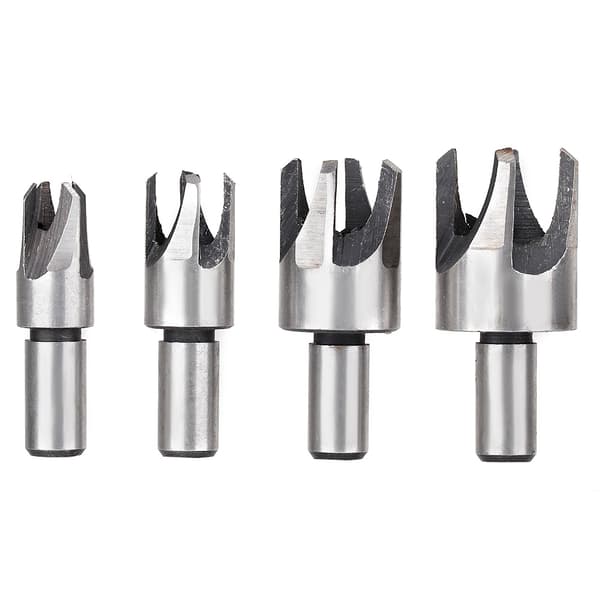 8 st / set kolvstål träpluggfräs 10 mm rundskaft borrtillbehör