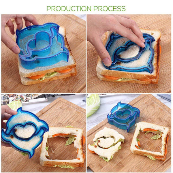 25 st Sandwich-formar Set Säkra Sandwich-formar Fruktkakformar för DIY Bakset