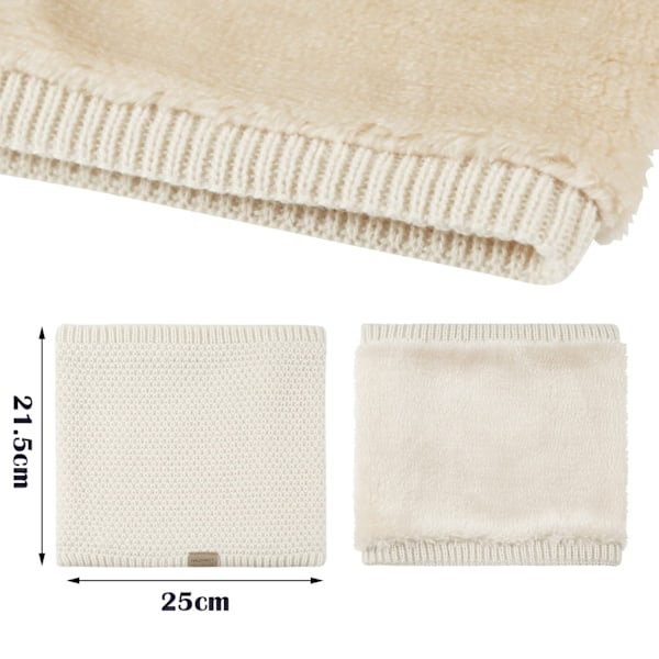 Vinter tubescarf, loopscarf, rund scarf, tyk fleece halsvarmer, foret, blød termisk halsedisse, halstørklæde, halsvarmer til mænd og kvinder,