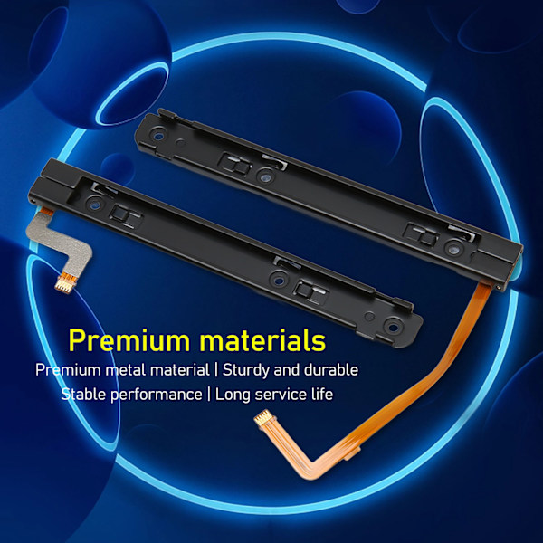 1 par spilkonsol glide skinne professionel udskiftning metal skyde skinne med sensor flex kabel til SWITCH OLED vært