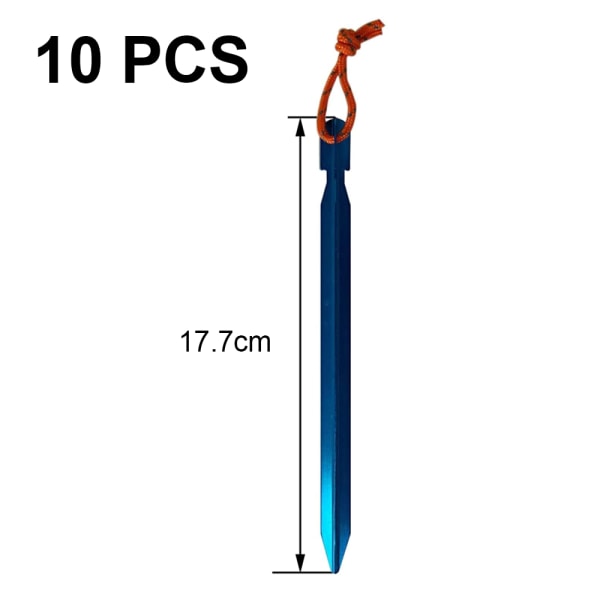 Tältpinnar i kraftig metall, markpinnar för camping, presenning, tältpinnar i aluminium för utomhusbruk
