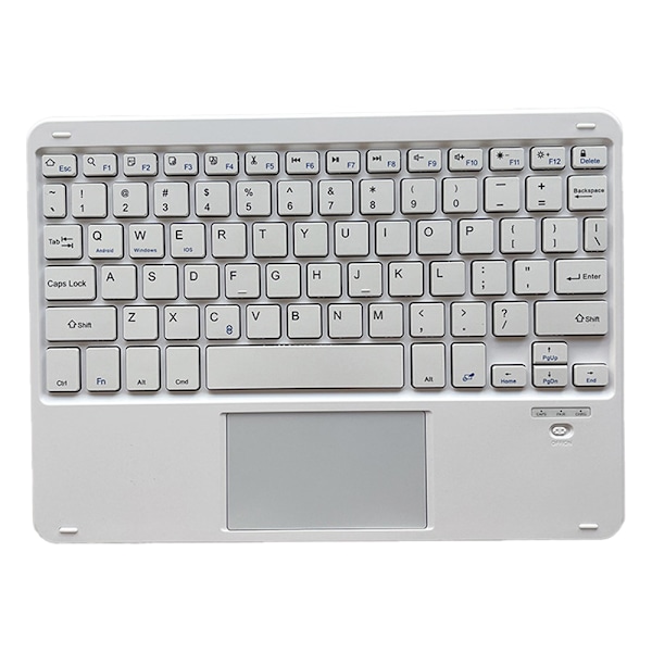 Ultratunt trådlöst Bluetooth-tangentbord med styrplatta - Universellt laddningsbart tangentbord för iPad iOS Android Windows-enheter
