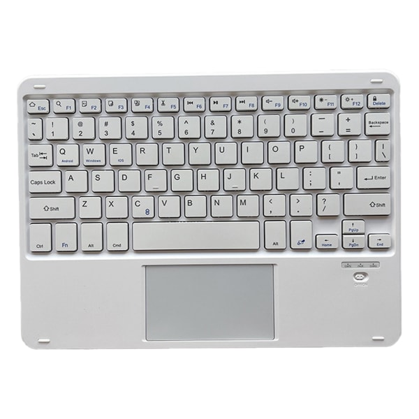Ultratynn trådløst Bluetooth-tastatur med styreflate - Universal oppladbart tastatur for iPad iOS Android Windows-enheter