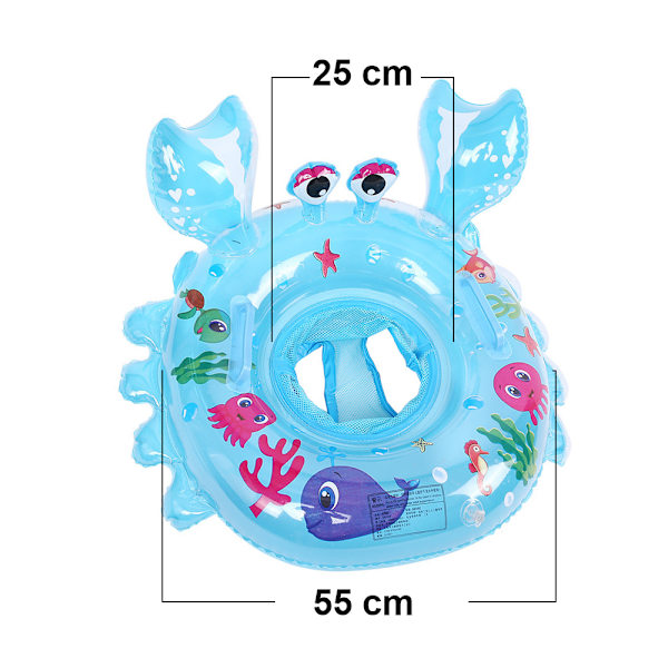 Pool Floats för Baby Toddlers Uppblåsbar Float Flotte Vatten Simring Flytande Båt för Barn Underarm Cirkel （Krabba）