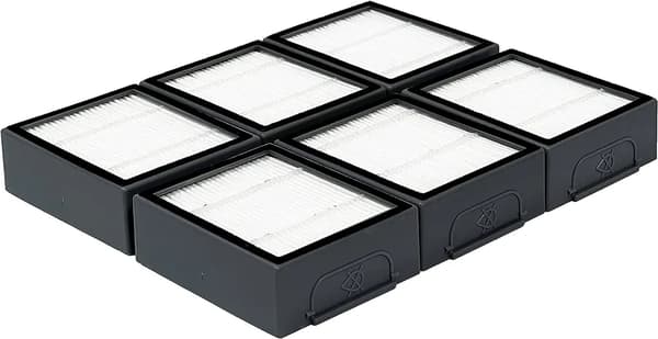 6-pack HEPA-filter kompatibla med iRobot Roomba evo, i,e,j serie E5 E6 E7 i1 i2 i3 i4 i5 i6 i7 i8 j7 och alla Plus-versioner av robotar