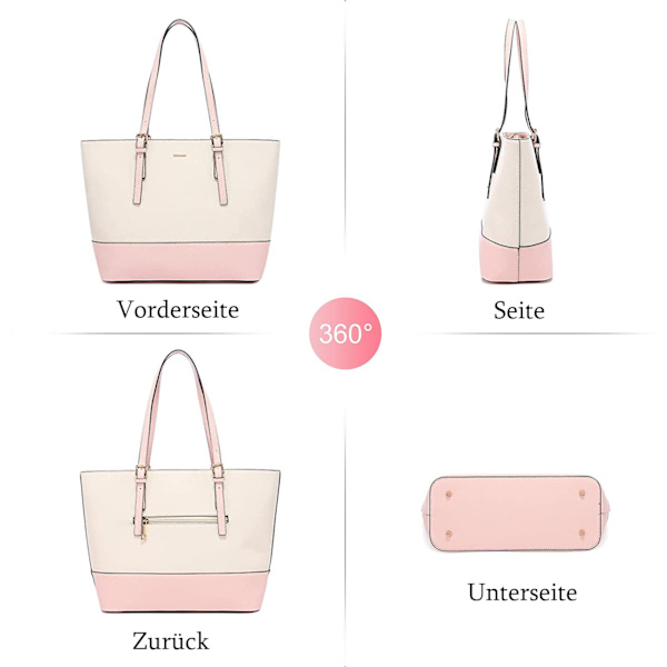 LOVEVOOK Handväska Dam Axelväska Handväskor Tote Bag Dam Stor Designer Elegant Axelväska Handväska Set om 3, m