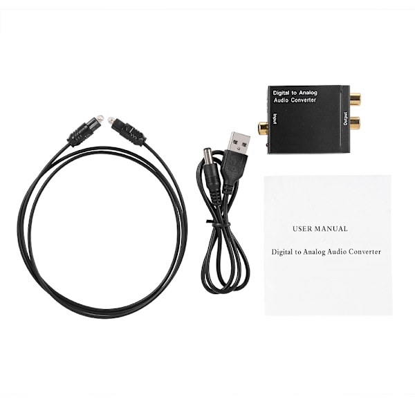 Digital Optisk til Analog Koaksial Lydkonverter RCA Adapter