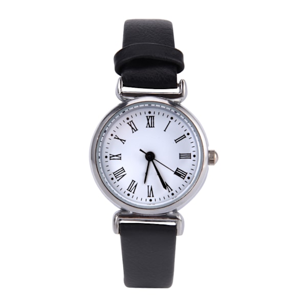 Udsøgt Lille Simpel Mode Dameur Retro Læder Mini Armbåndsur (Sort)