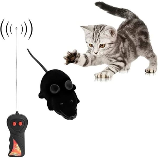 Radiostyret rotte kattelegetøj Sort Sort