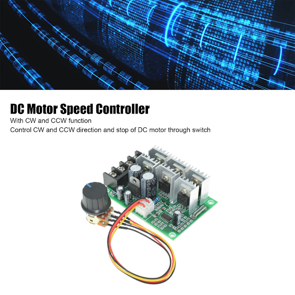 Regulator för likströmsmotor 12V24V36V48V högeffektsdrivmodul PWM-regulator 20A strömkontroll