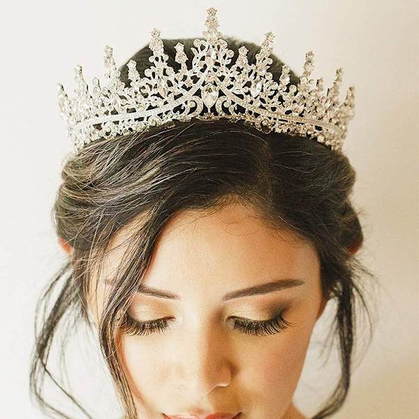 Hovedetui, Luksuriøse Ædelstene Diamanter Legering Tiara Middag Bryllup Styling Tiara Kvinder Brudepiger Brud Pige