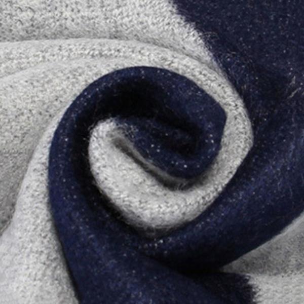Lyxig Merinoull Randig Herrscarf - Presentförpackad Vinter Mjuk Varm Tjock Stickad Slips för Män