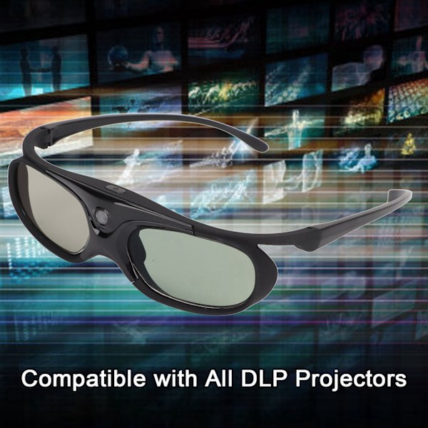 2 stk. 144Hz 3D Aktive Lukkerbriller DLP LinK LCD Linse 3D-briller for 3D DLP-projektorer