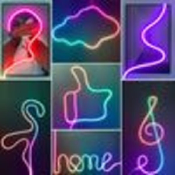 3M Smart Bluetooth Neon LED-remsa RGBIC Music Sync Strip Lights Party Bar Gaming Neon Light Atmosphere Backlight Light