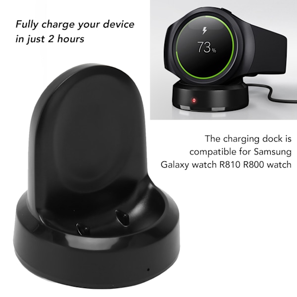 Smart Watch Oplader Bærbar Opladningsstation til Samsung Galaxy Watch R810 R800