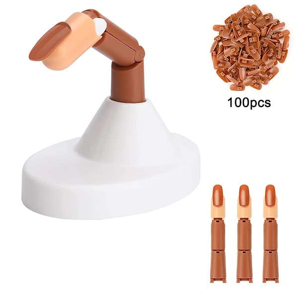 Nagelkonstövningsfingrar för naglar med avtagbar bas Justerbara falska fingrar Kits för handnagelkonstträningsdisplay Dekorationsverktyg Set