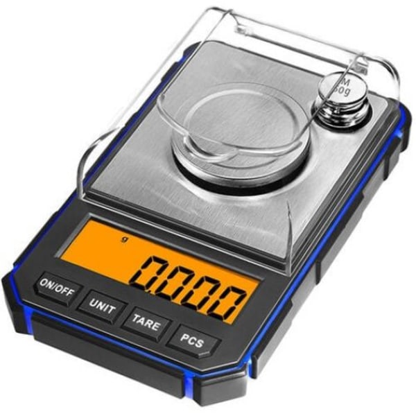 Præcisionsvægt, 0,001 G, 50 G/0,001 G Præcisionsvægt, Bærbar digitalvægt, Med LCD-display, Med 50 G kalibreringsvægt og elektrostatisk