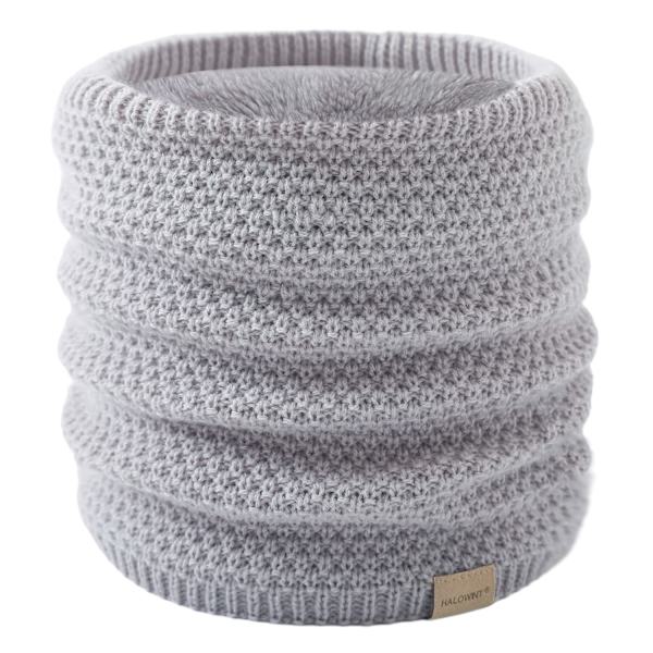Vintertubhalsduk, loopscarf, rund halsduk, tjock fleecehalsvärmare, fodrad, mjuk termisk halsrör, halsduk, halsvärmare för män och kvinnor,