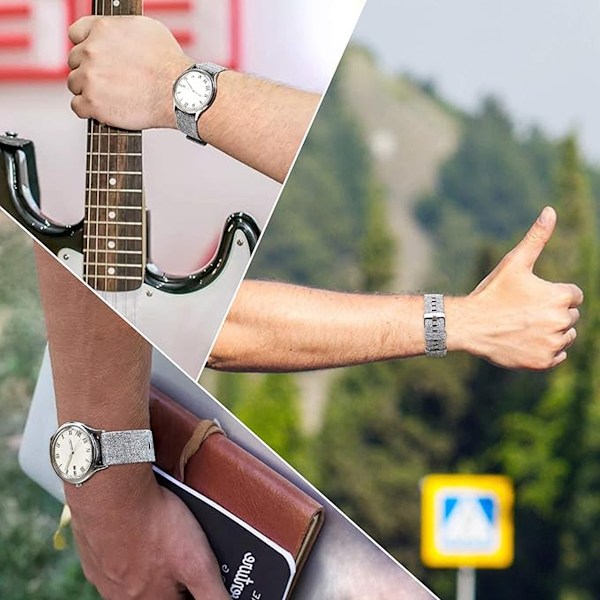 Canvas Klokkereim Myk Pustende Vaskbar Mote Klokkereim Passer for Fitbit Charge2