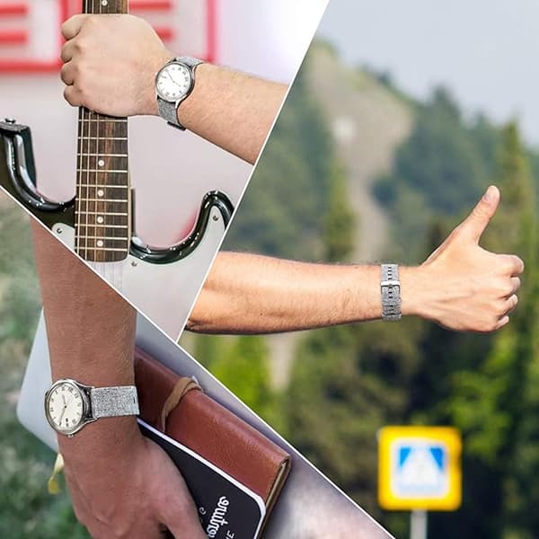 Canvas Urrem Blød Åndbar Vaskbar Moderne Urrem Passer til Fitbit Charge2