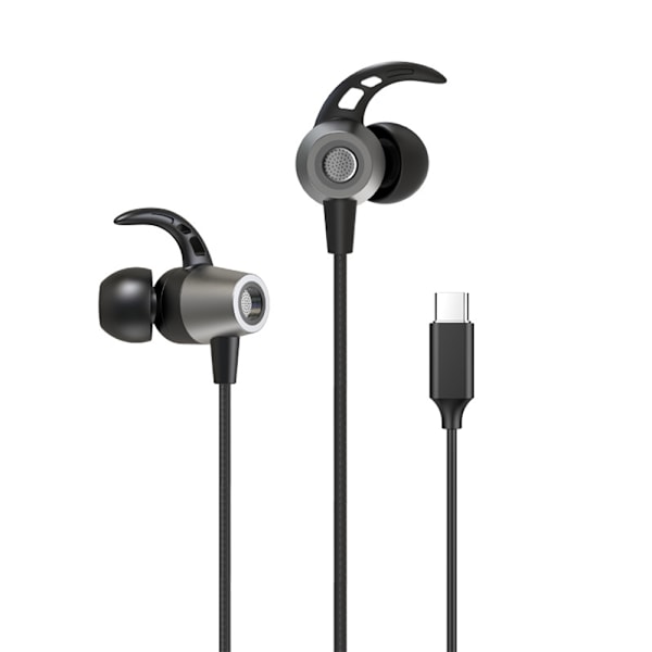 Type-C In-ear-hörlurar med mikrofon, USB Type-C-hörlurar med volymkontroll